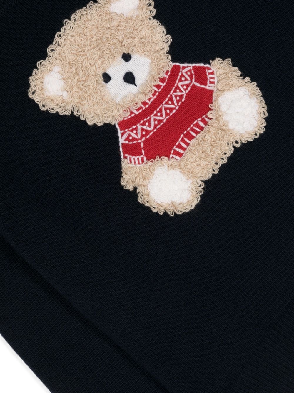 IL GUFO BEAR-MOTIF VIRGIN WOOL JUMPER 