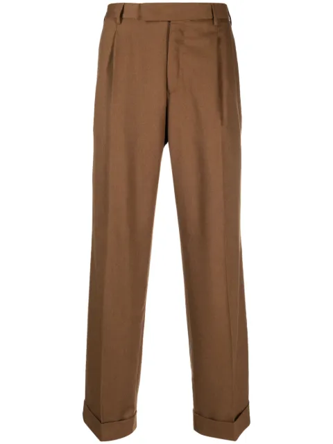 PT Torino feather-detail tailored trousers