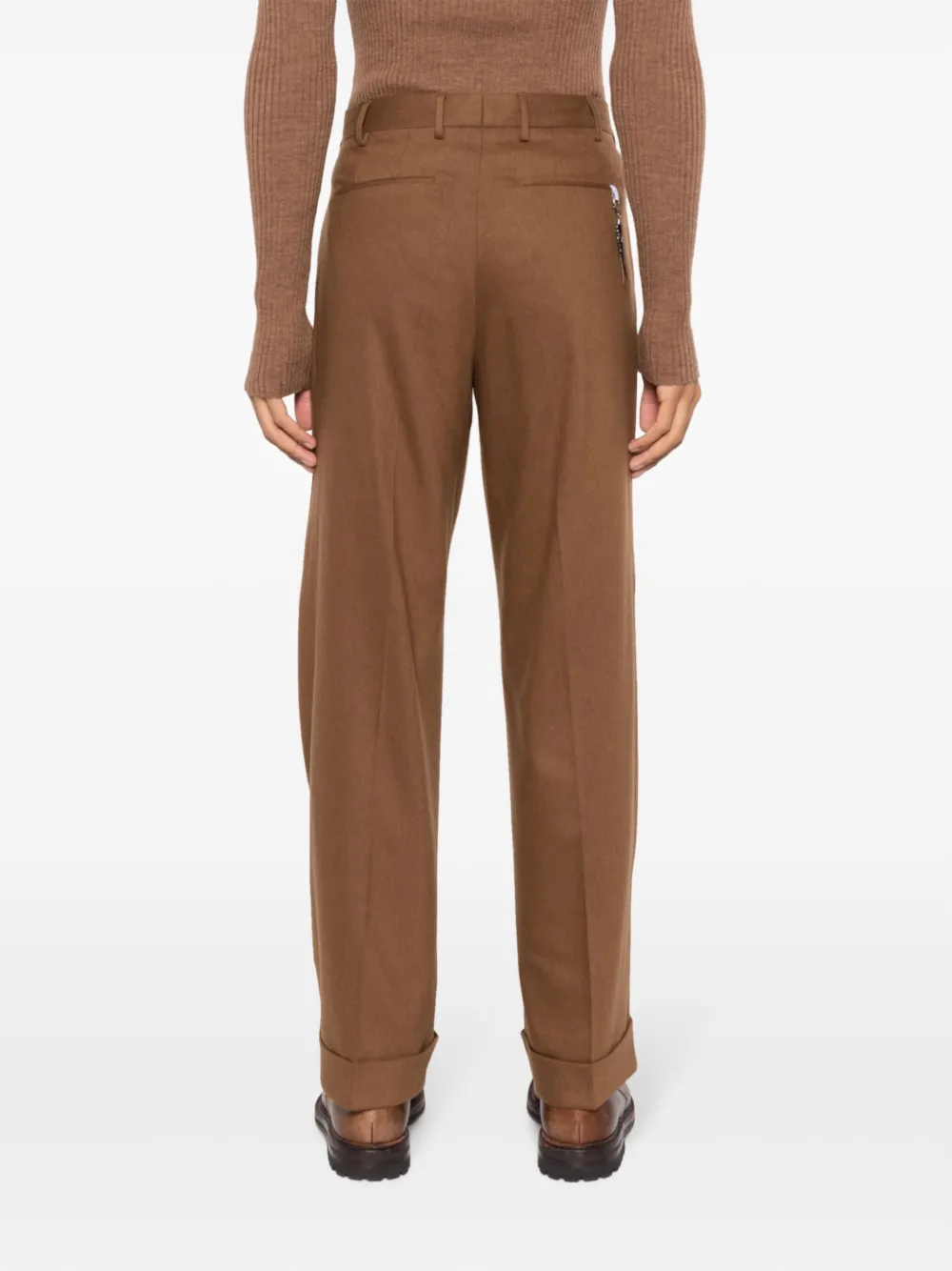 PT Torino Gestreepte pantalon Bruin