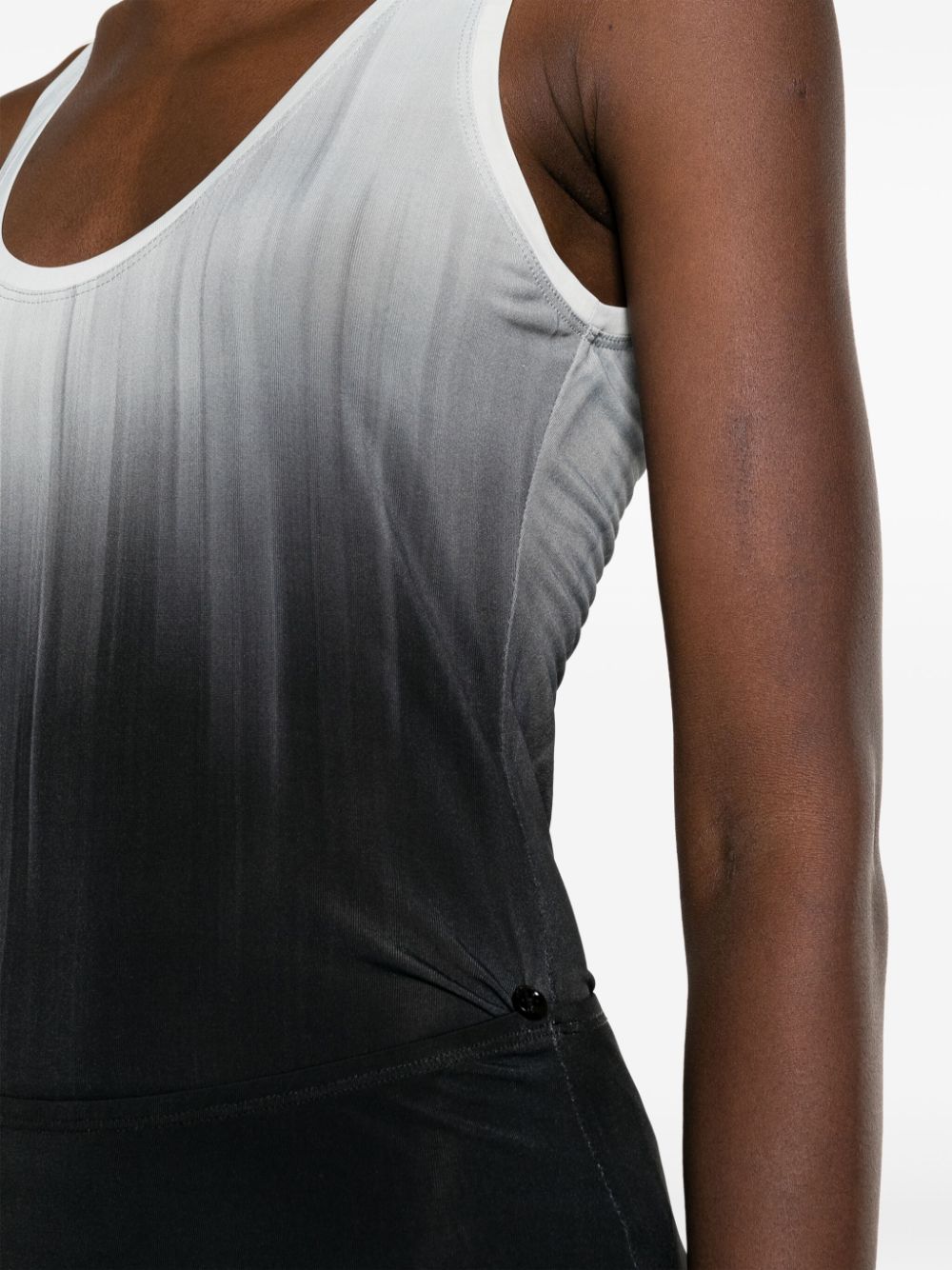 Shop Peter Do Faded-effect Detachable-panel Dress In Grau
