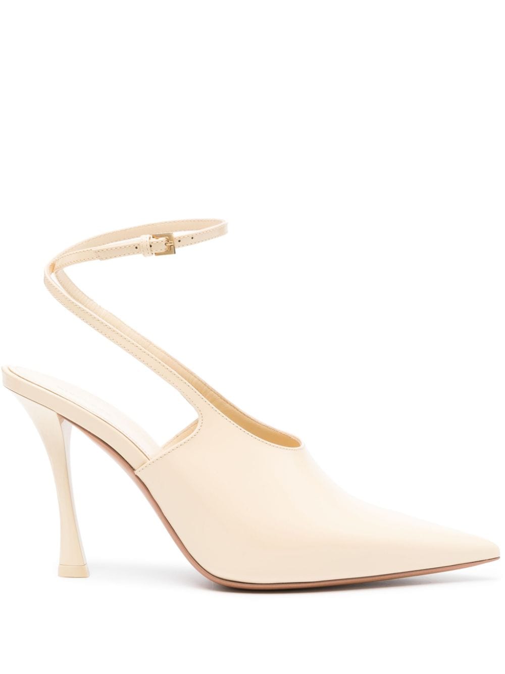 Shop Givenchy Show 105mm Leather Pumps In Neutrals