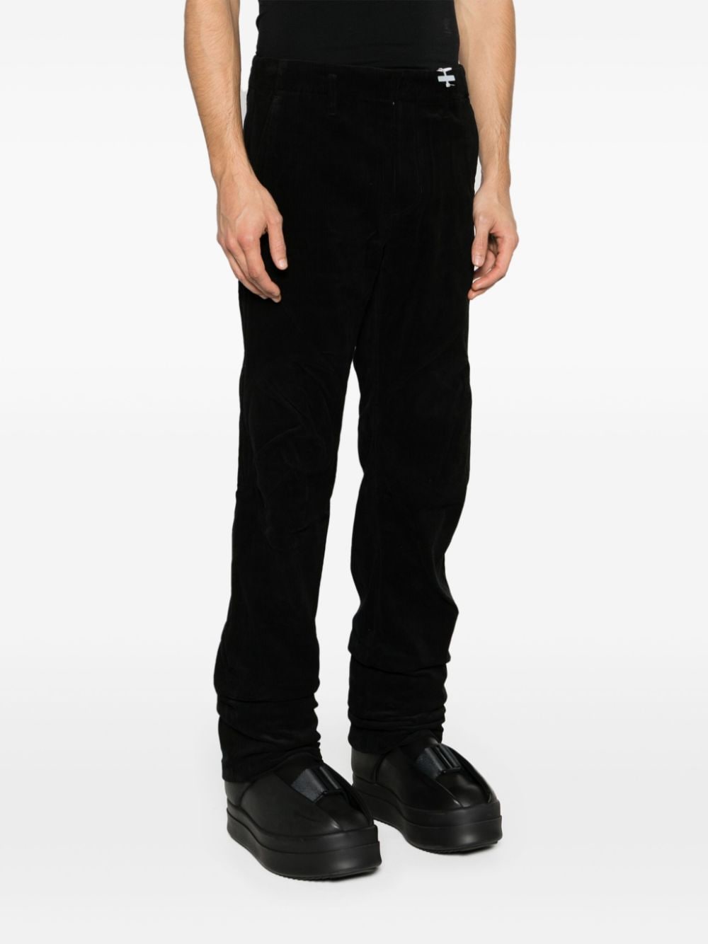 Shop Post Archive Faction Right Corduroy Cotton Trousers In Black