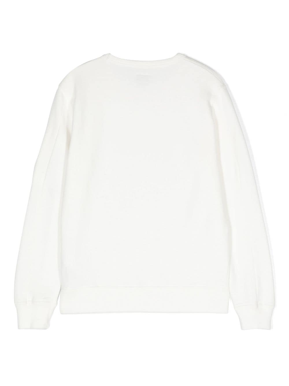 C.P. Company Kids U16 Lens cotton-fleece sweatshirt - 103 WHIT E
