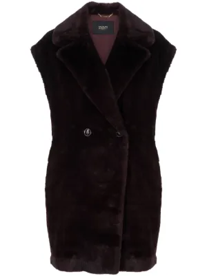 Faux fur vest womens cheap