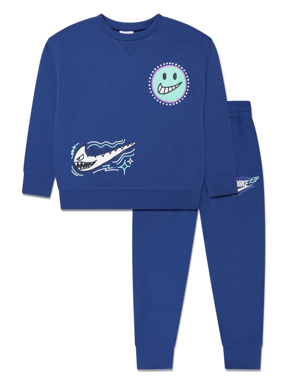 Nike Kids' Nsw Art Of Play Logo-print Tracksuit In Blue