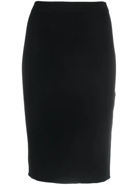 Saint Laurent falda lápiz con tejido fino