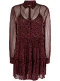 Zadig&Voltaire Razyele Crush-pattern crepe minidress - Black