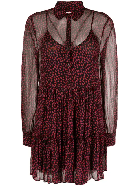 Zadig&Voltaire Razyele Crush-pattern crepe minidress