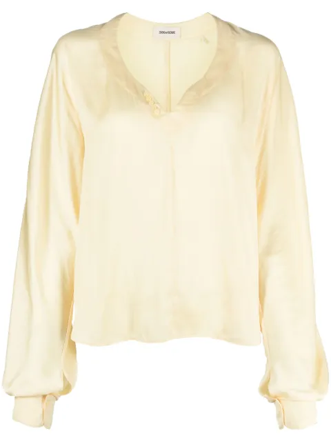 Zadig&Voltaire Tonastir satin-finish blouse