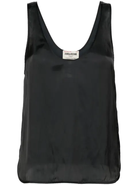 Zadig&Voltaire Carys satin-finish tank top