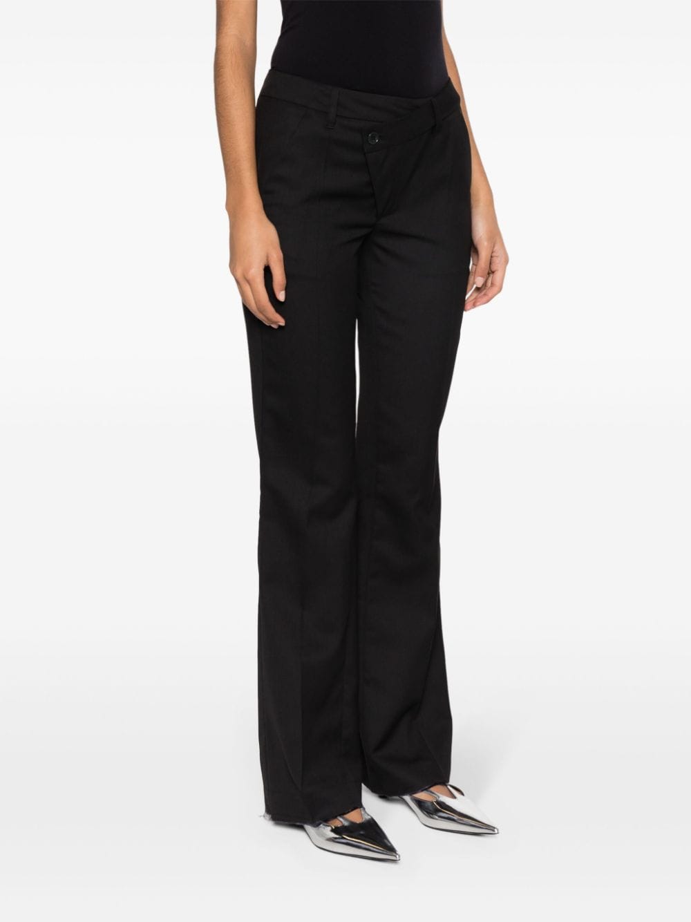 Shop Zadig & Voltaire Flared Tailored Trousers In Black
