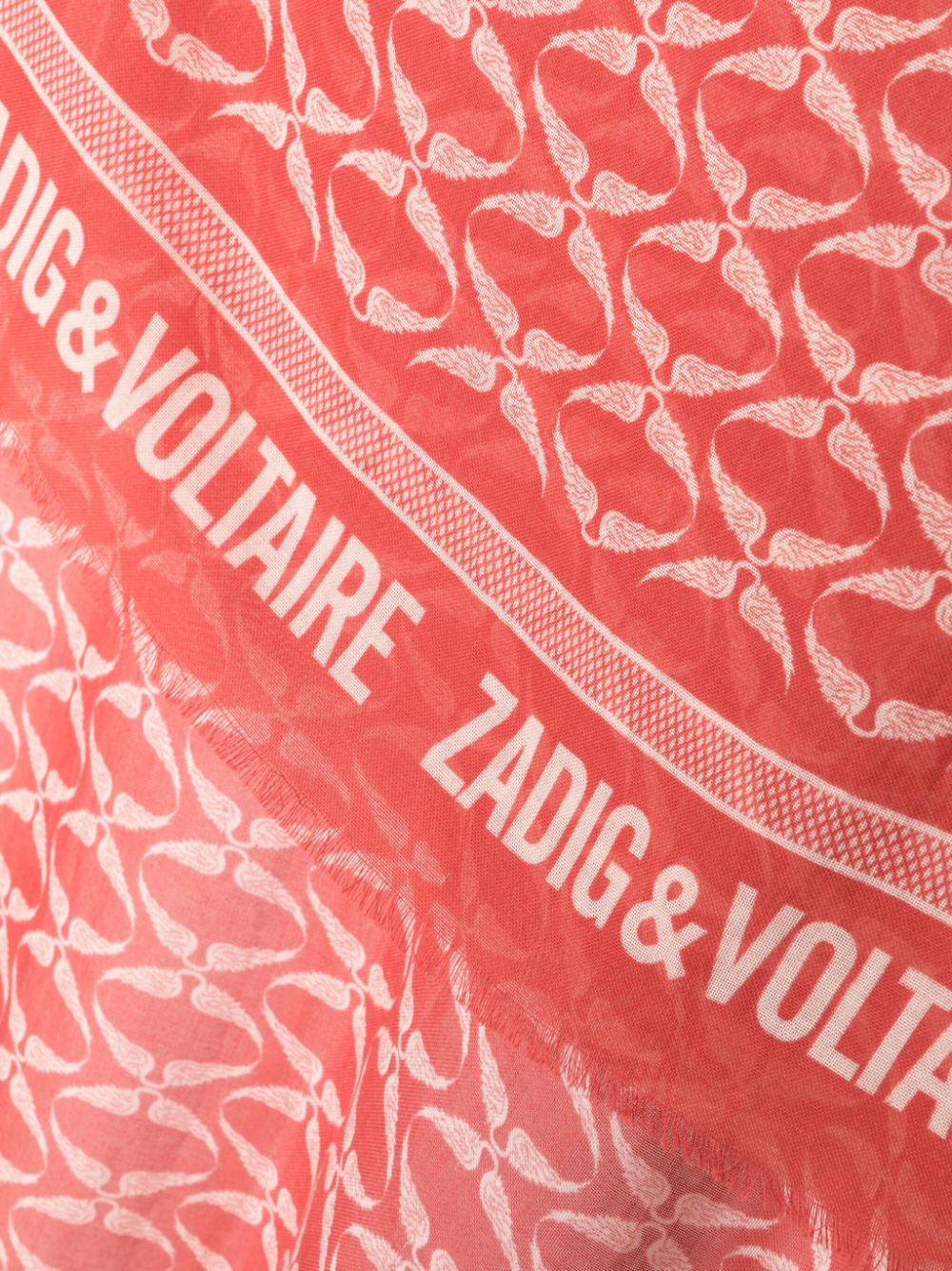Shop Zadig & Voltaire Delta Rock Cotton Scarf In Red