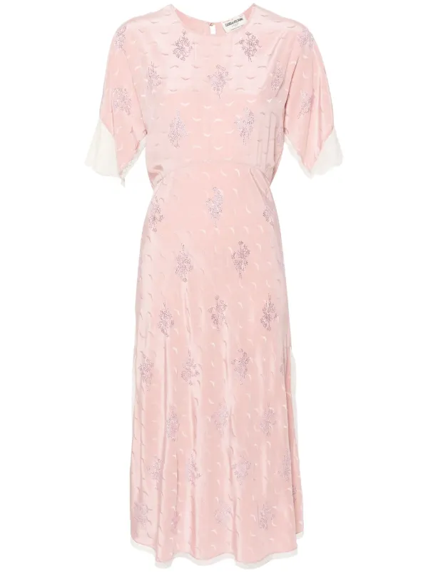 ワンピース ZADIG & VOLTAIRE Woman Dress Pink WWDR02526 670 Rucas Pink Ruched Mini Dress | Zadig&Voltaire