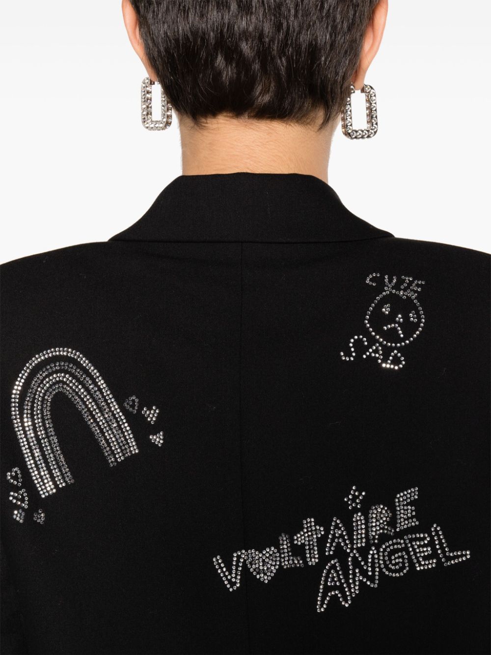 Shop Zadig & Voltaire Viva Embroidered-motifs Blazer In Black