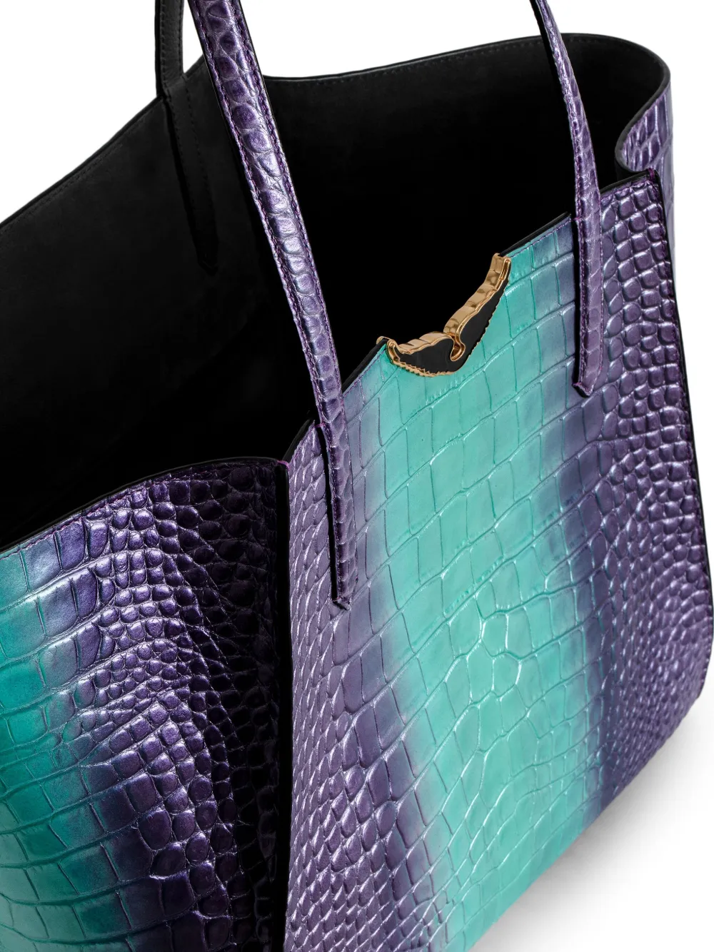 Zadig&Voltaire Le Borderline leren shopper met reliëf Paars