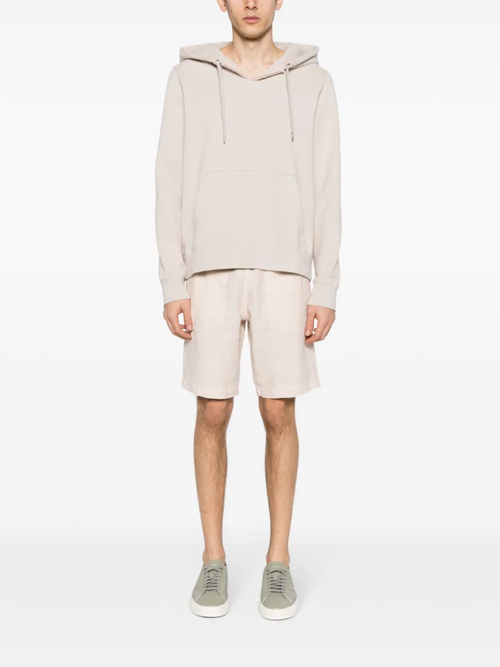 Shop Zadig & Voltaire Logo-embroidered Papercut-print Hoodie In Neutrals