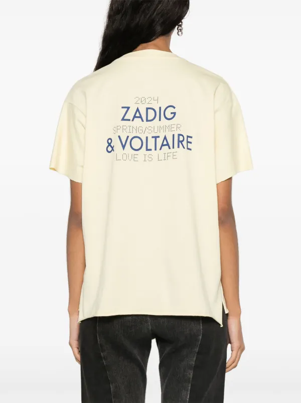 その他 Alys Hc Voltaire Paris T-Shirt - Zadig & Voltaire - Cotton - White Alys T-shirt Heart Rhinestones | Zadig&Voltaire