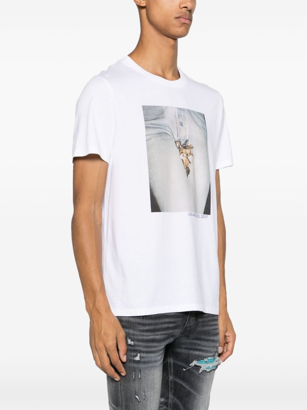 Shop Zadig & Voltaire Tommy Photograph-print Cotton T-shirt In White