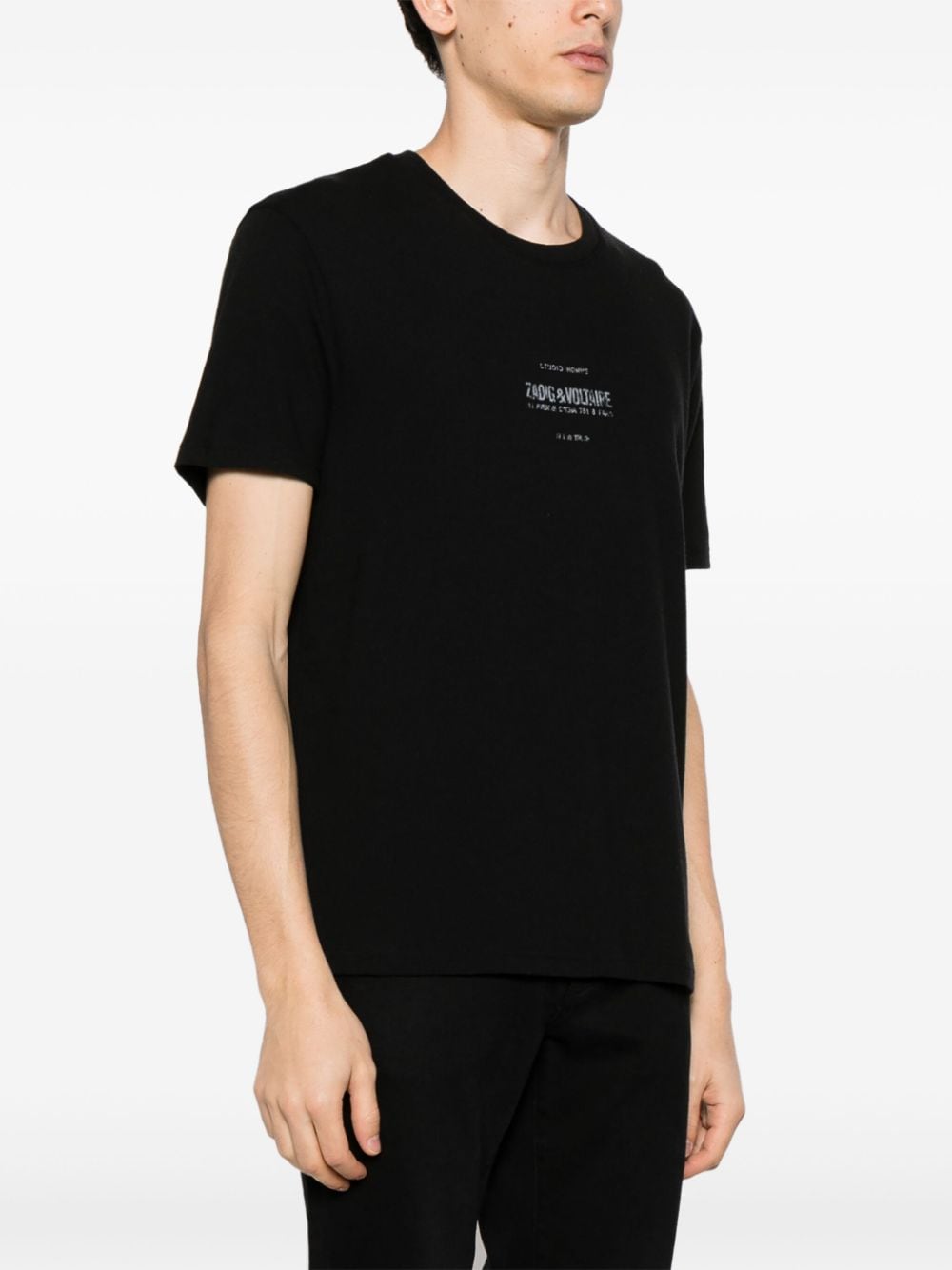 Zadig&Voltaire Jetty T-shirt van katoenblend Zwart