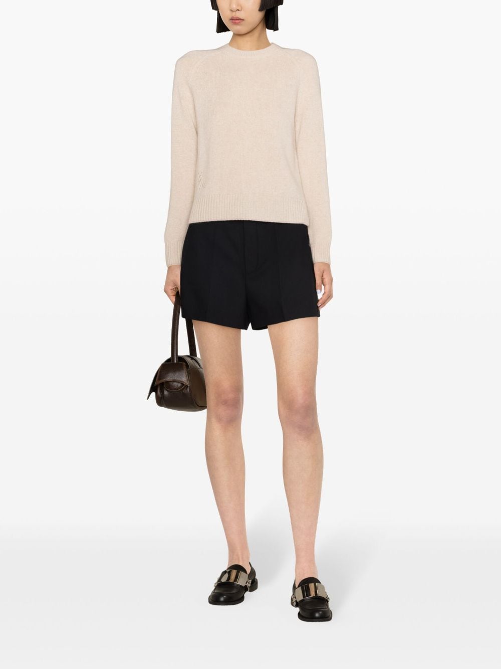 Shop Zadig & Voltaire Sourcy Logo-perforated Jumper In Neutrals