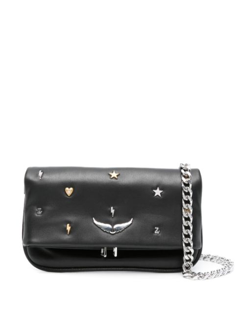 Zadig Voltaire Small Rock Lucky Charms Clutch Bag Black FARFETCH