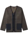 Comme des Garçons Homme check-pattern zip-up jacket - Brown