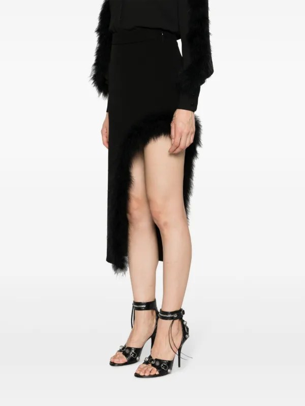 Feather top skirt midi