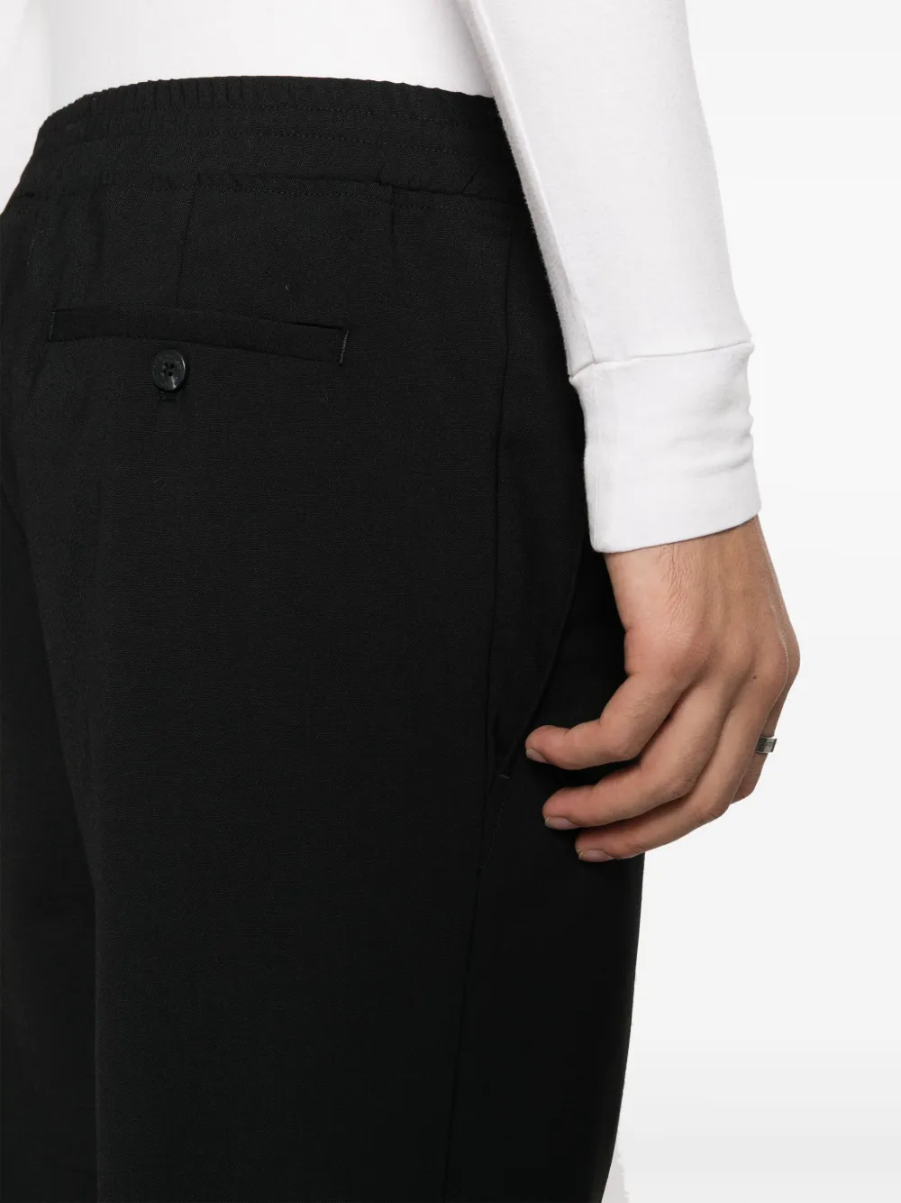 Shop Neil Barrett Slim-cut Tailored Trousers In Black