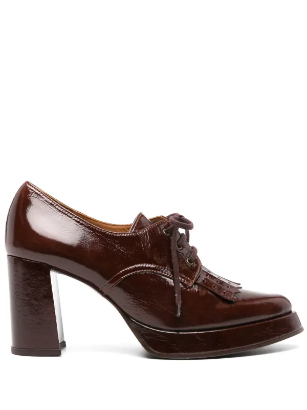 Leather loafer pumps best sale