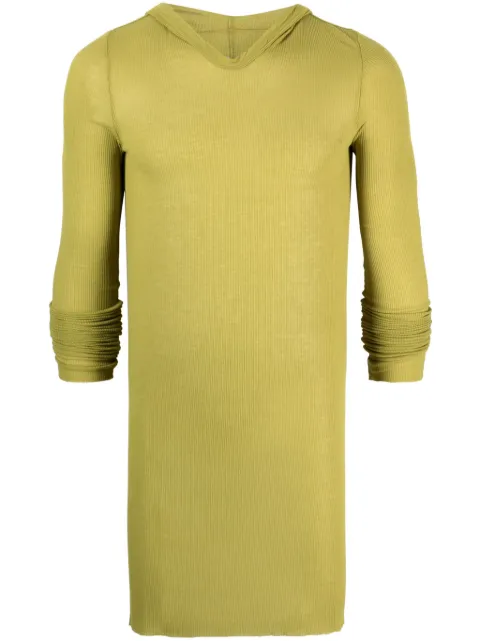 Rick Owens Luxor hooded ribbed jumper