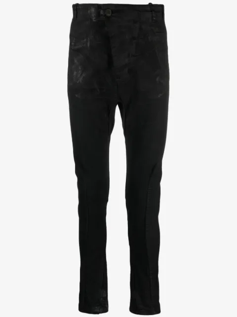 Boris Bidjan Saberi 褪色效果紧身牛仔垮裤
