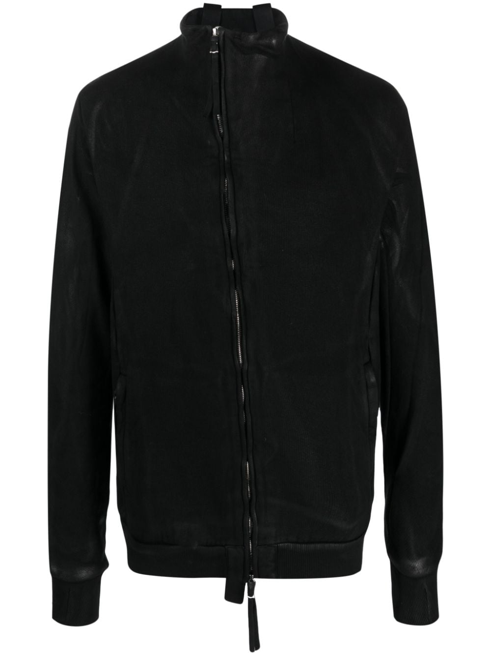 Shop Boris Bidjan Saberi High-neck Cotton Lightweight Jacket In Black
