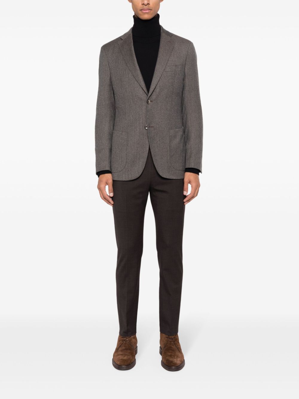 PT Torino houndstooth-pattern tailored trousers - Bruin