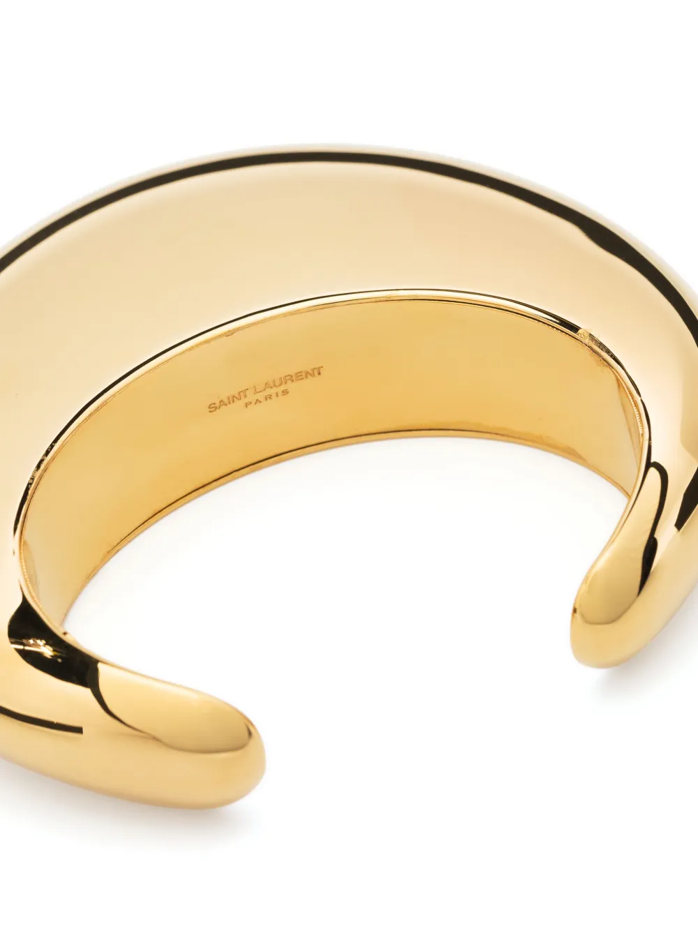 Shop Saint Laurent Bumpy Cuff Bracelet In Gold