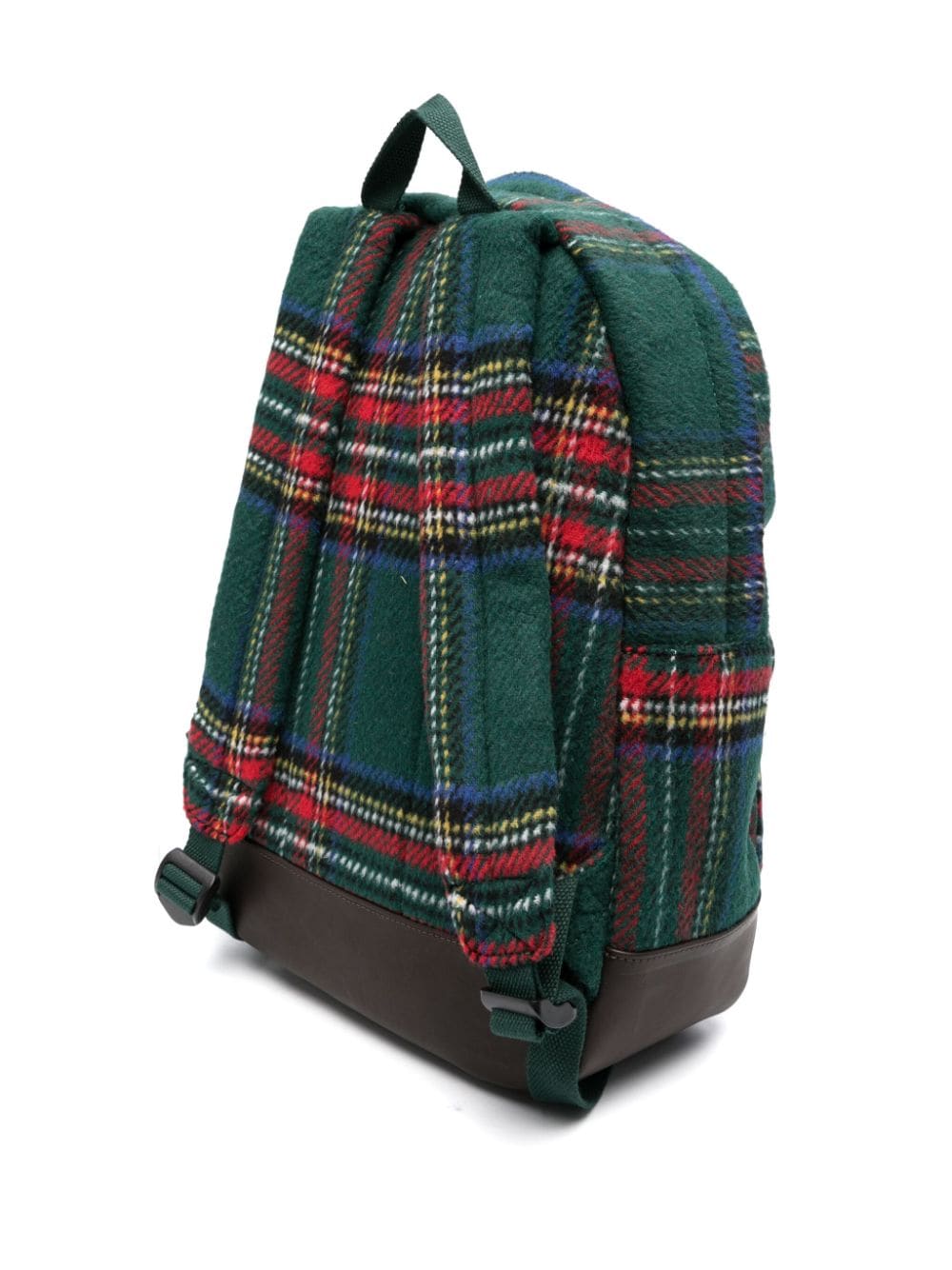 MC2 Saint Barth Cody logo-embroidered tartan backpack - Groen