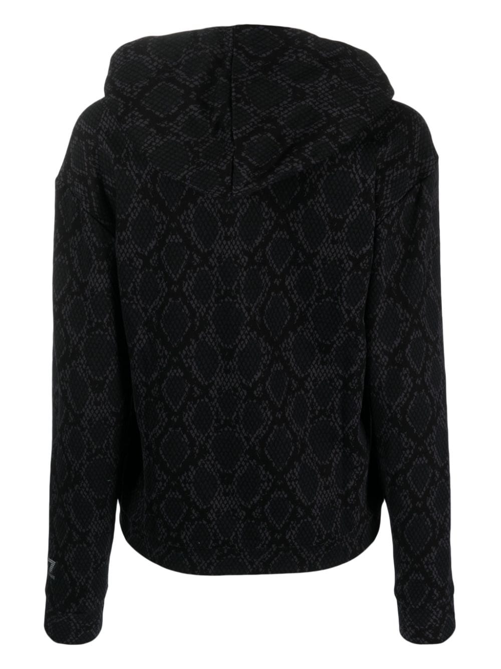 Ea7 Emporio Armani python-print zip-up hoodie - Zwart