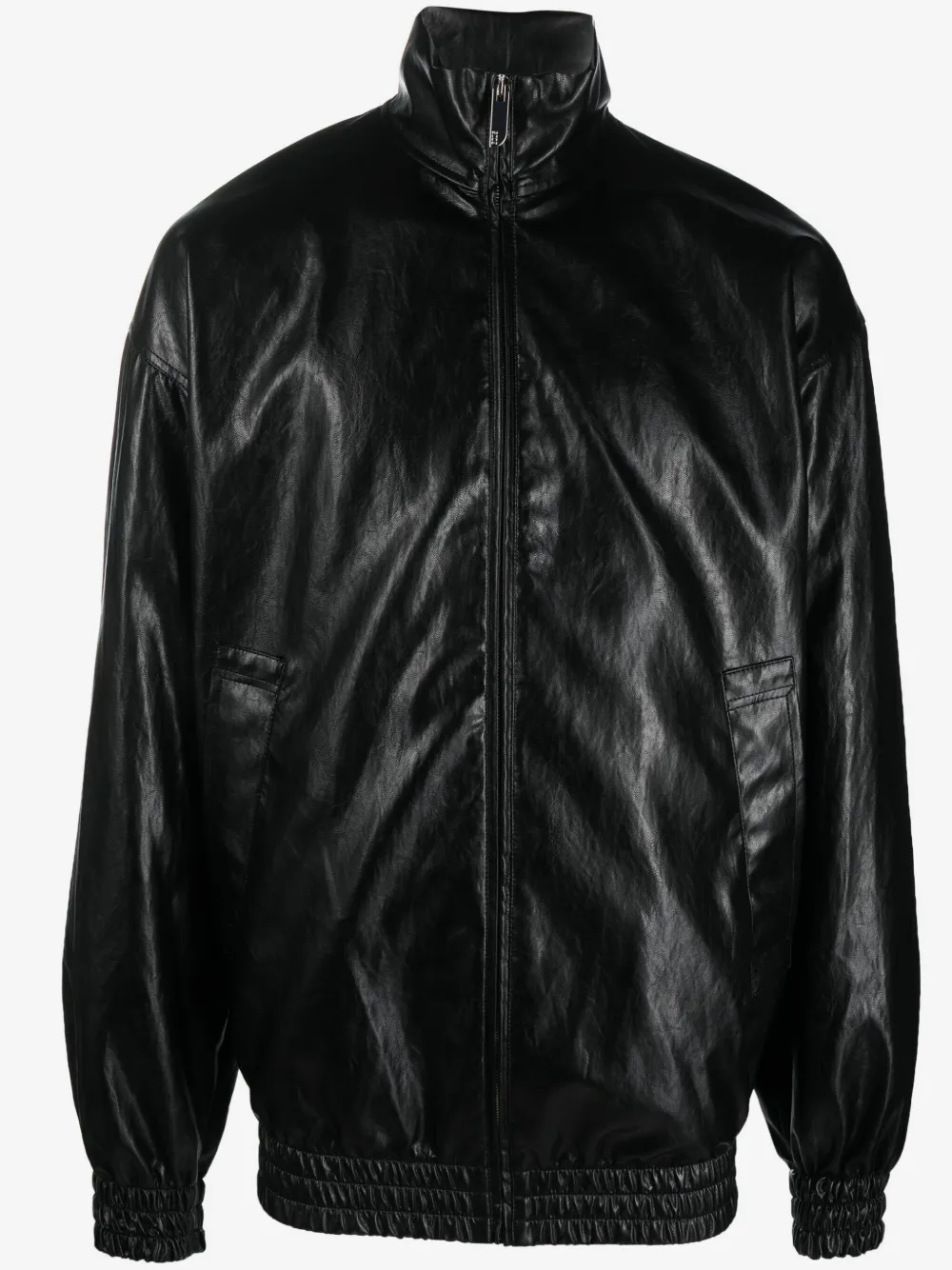 GCDS high-shine faux-leather jacket | Black | Image 1