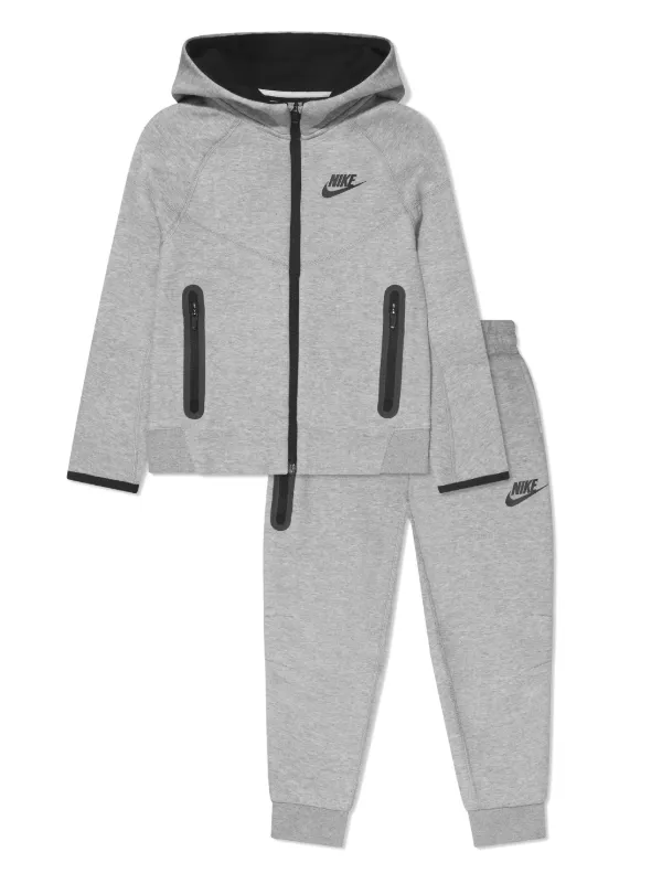 Nike Kids Tech Fleece logo print Tracksuit Grey FARFETCH AE