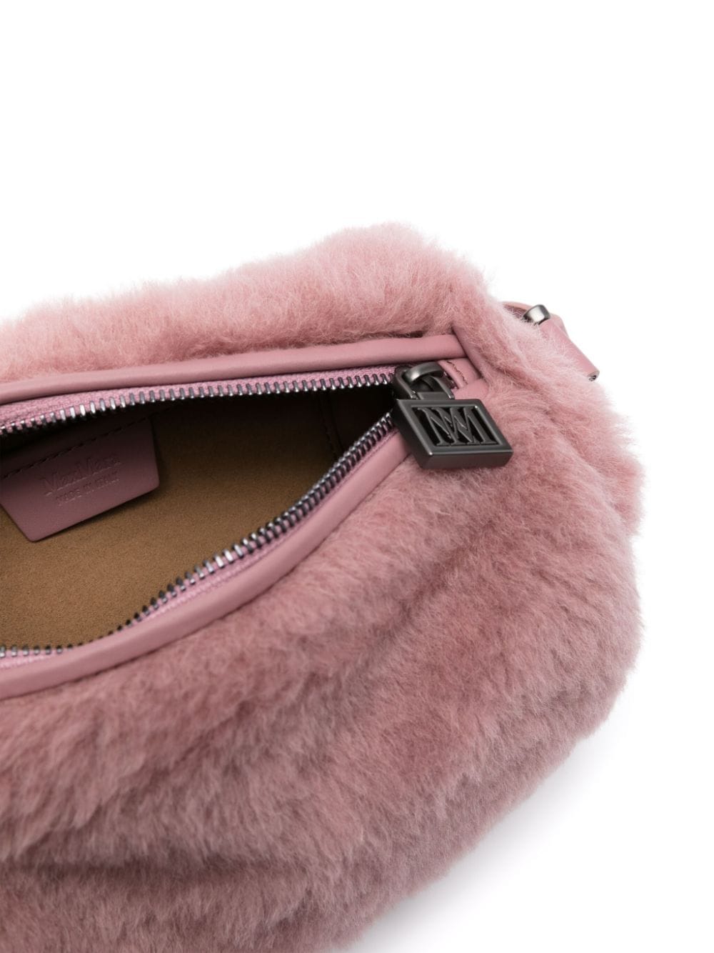 Shop Max Mara Small Teddyrolls Shoulder Bag In Pink