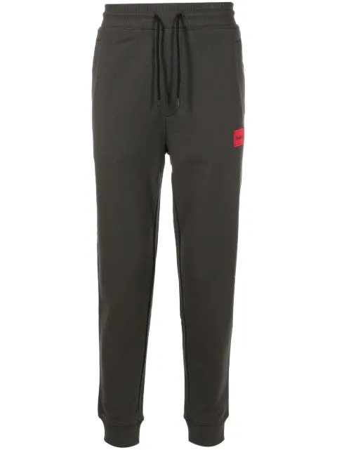 HUGO logo-appliqué cotton track pants