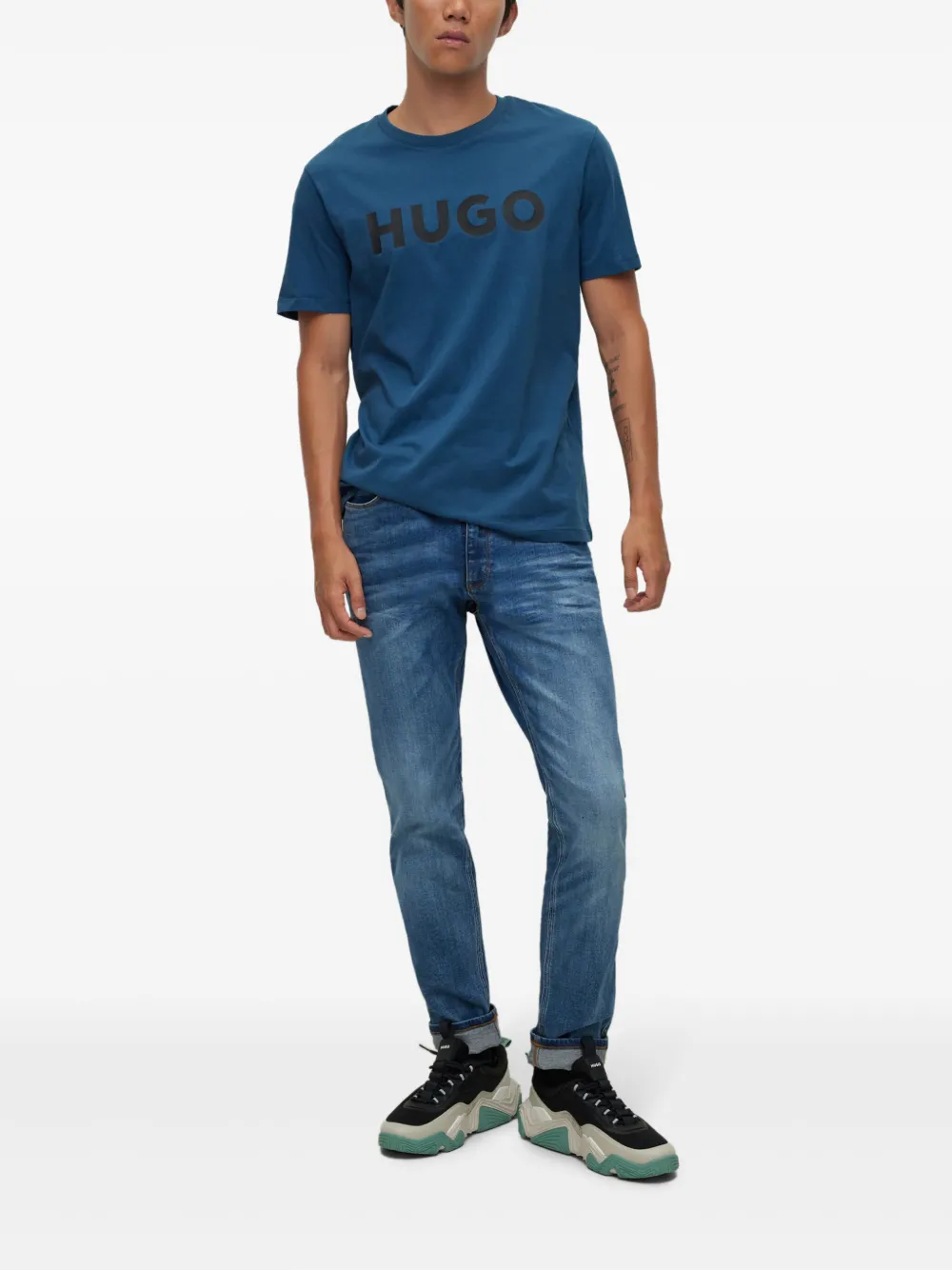 HUGO Camiseta com estampa de logo | Camisetas | Image 2