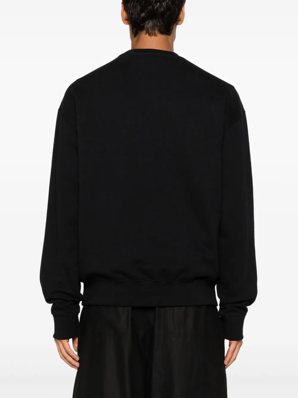 Shop Jil Sander Logo-patch Cotton Jumper In Black