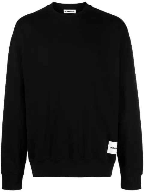 Jil Sander logo-patch cotton jumper