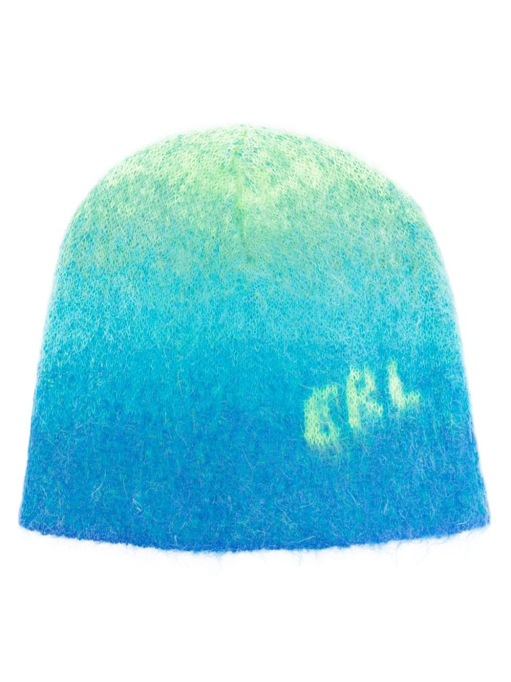 Image 1 of ERL intarsia-knit logo gradient-effect beanie