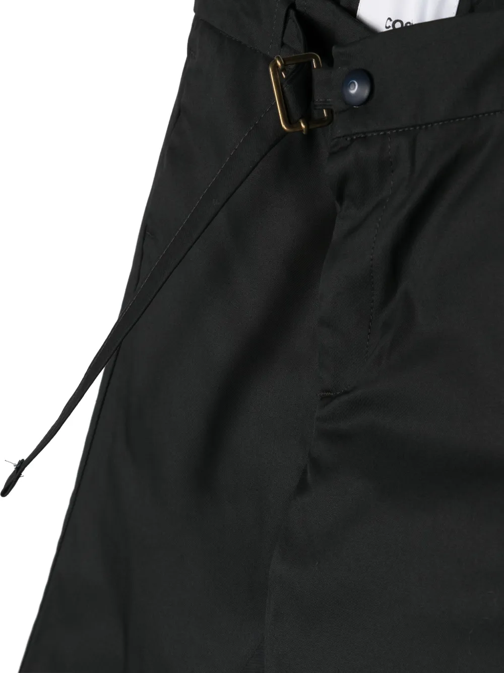Shop Costumein Belted Cotton Trousers In Black