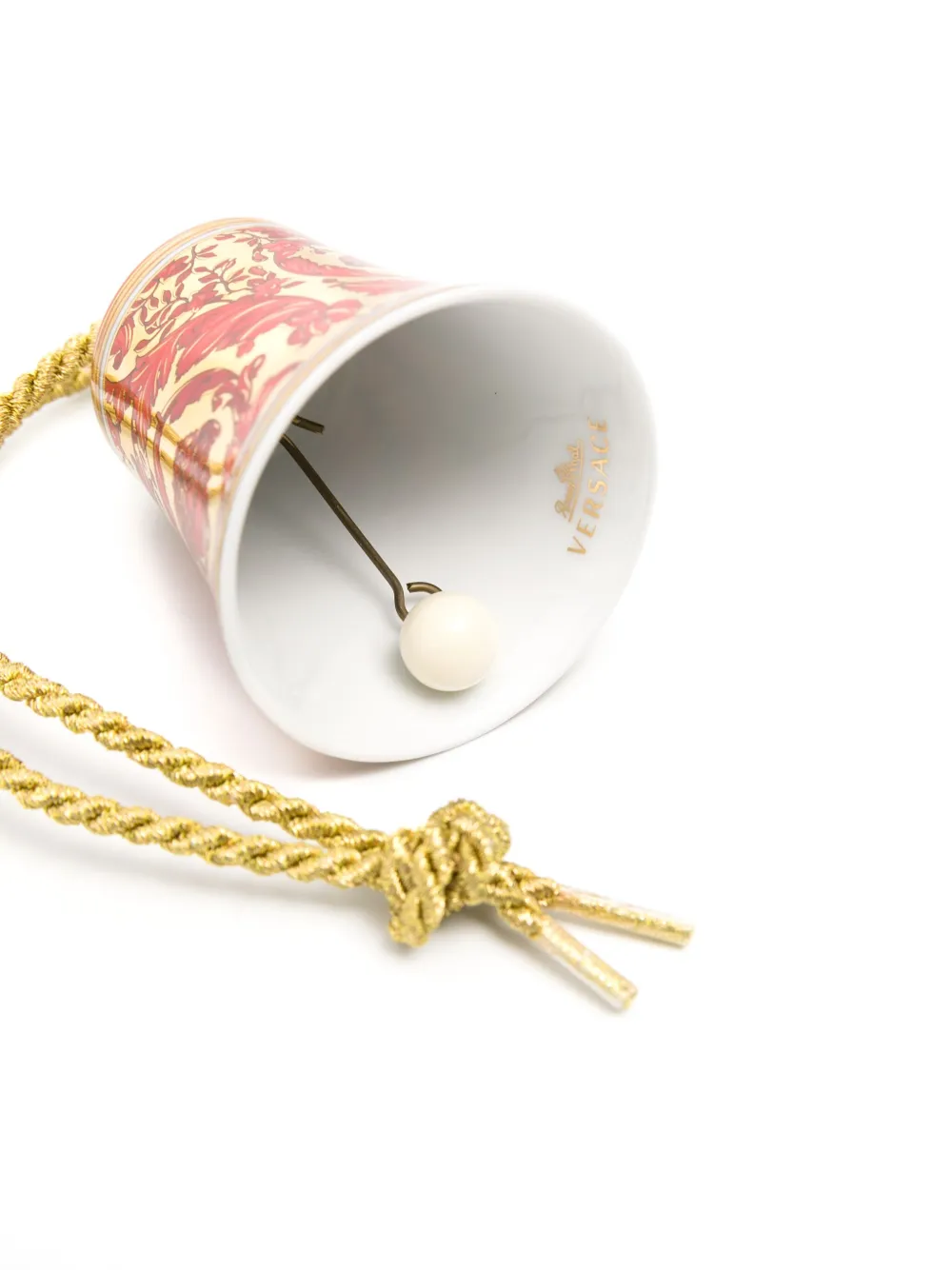 Versace Medusa Garland Red Porcelain Bell In Rot