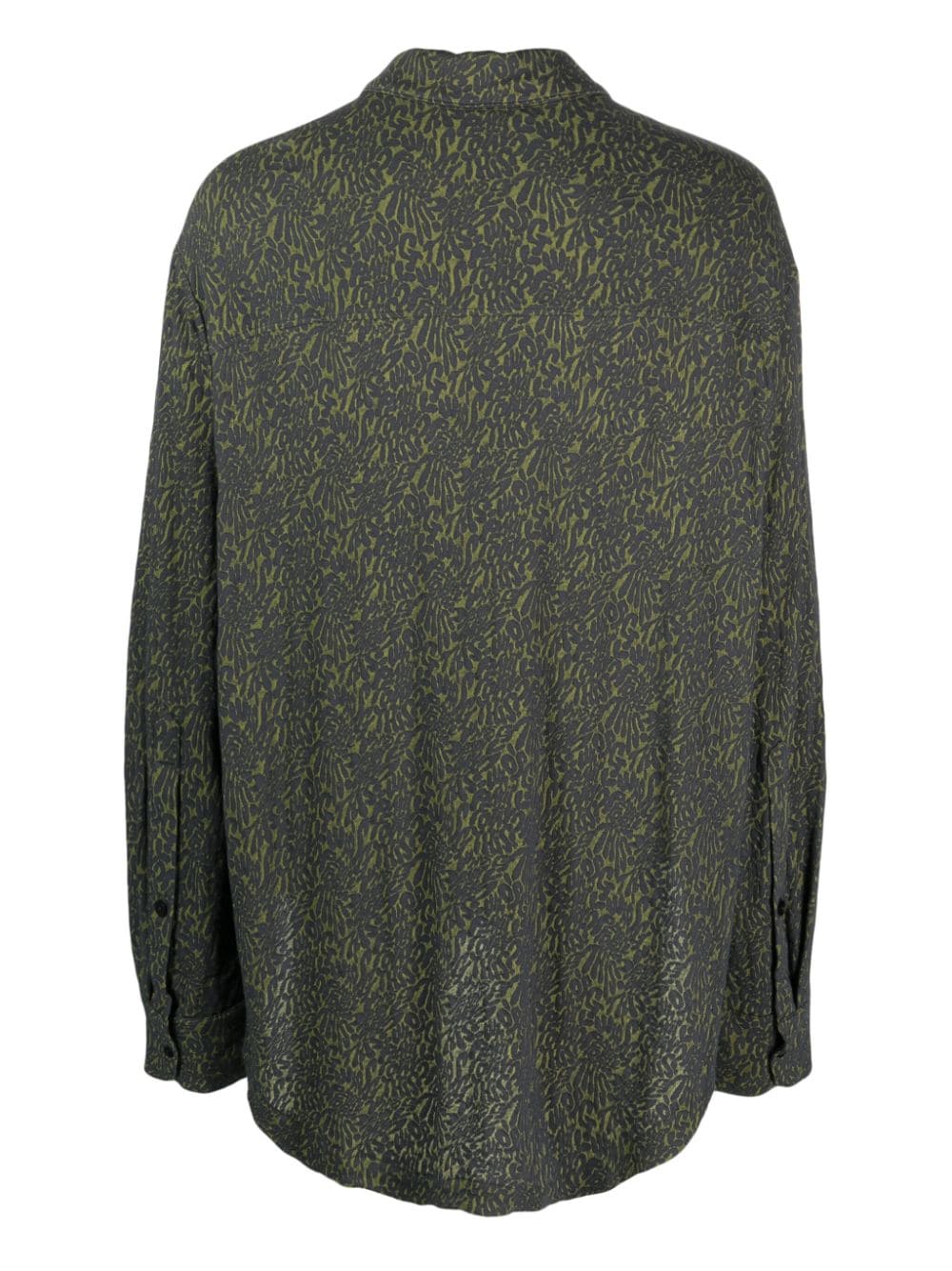 Shop Eckhaus Latta Skrunk Patterned-jacquard Shirt In Green