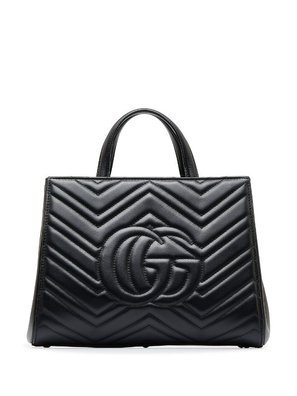 Gucci Pre-owned Medium GG Marmont Tote Bag - Black
