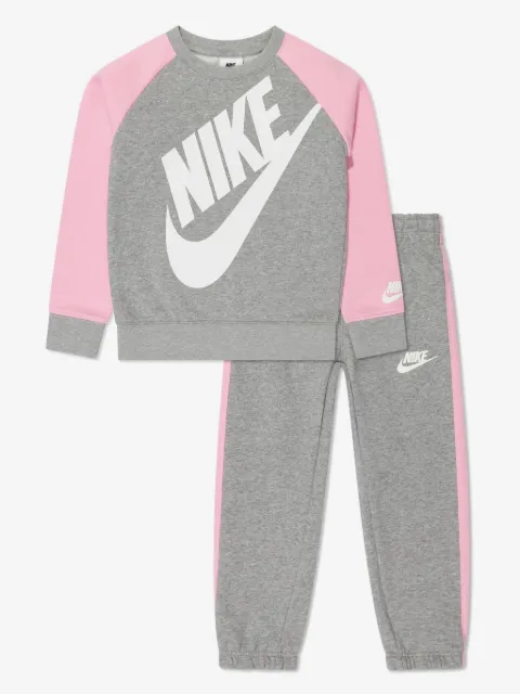 Nike Kids logo-print two-tone tracksuit set