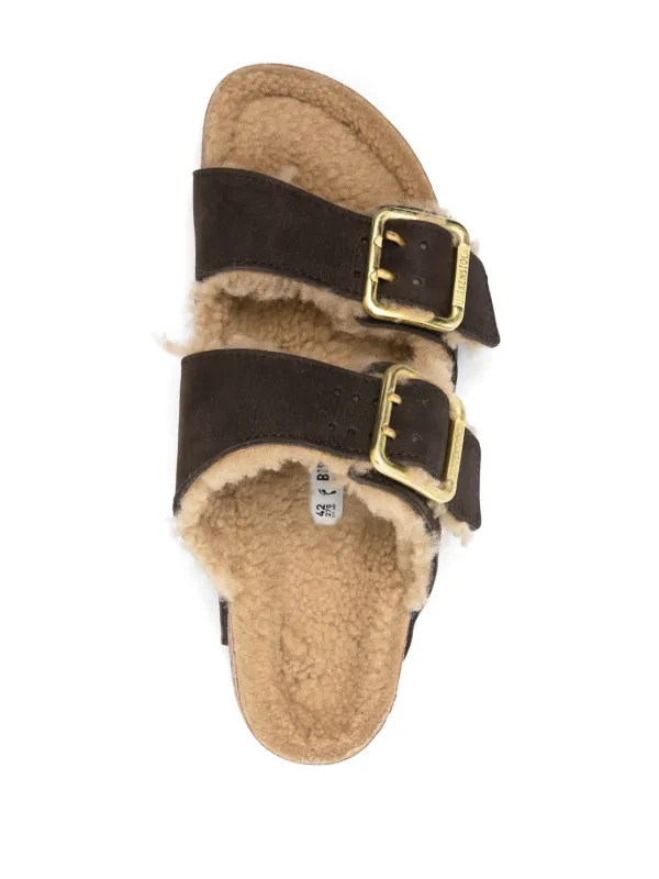 Birkenstock Sandalias Arizona Con Forro De Pelo Marron FARFETCH ES